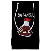 Petit Sac Cadeau Soy Thankful Funny Soy Sauce Pun Dark BG (Devant)