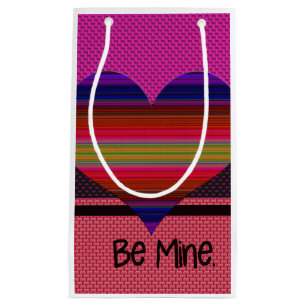 Petit Sac Cadeau Soyez le coeur arc-en-ciel Valentine de la mine