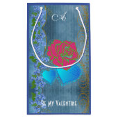 Petit Sac Cadeau Soyez mon Rose romantique Saint Valentin Balayant  (Dos)