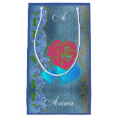 Petit Sac Cadeau Soyez mon Rose romantique Saint Valentin Balayant  (Devant)