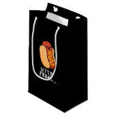 Petit Sac Cadeau Soyons Frank Funny Frankfurter Pun Dark BG (Devant Angle)