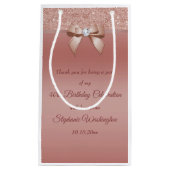 Petit Sac Cadeau Sparkles & Glamor, Rose d'anniversaire Gold (Devant)