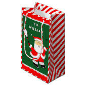 Petit Sac Cadeau Squash Sports Noël (Devant Angle)