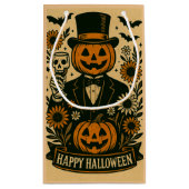 Petit Sac Cadeau Squelette dans un Tuxedo Éffrayant Favoriser les s (Dos)