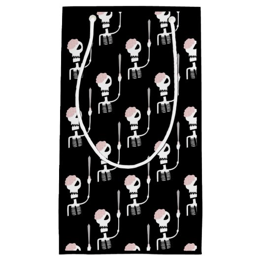 Petit Sac Cadeau Squelette d'Halloween avec épée (Devant)