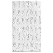 Petit Sac Cadeau Squelettes d'Halloween dansants - blanc (Dos)