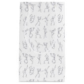 Petit Sac Cadeau Squelettes d'Halloween dansants - blanc (Devant)