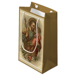 Petit Sac Cadeau St Joseph et bébé Jésus I 2 images différentes