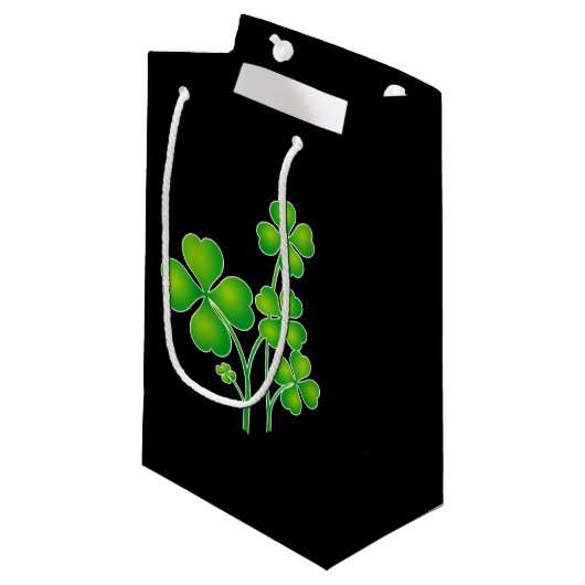 Petit Sac Cadeau St. Patrick's Day Clover + vos idées (Devant Angle)