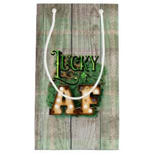 Petit Sac Cadeau St. Patrick's Day Lucky AF Irish Marquee Lights