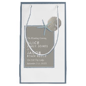 Petit Sac Cadeau Starfish and Sand Dollar - Mariage plage (Devant)