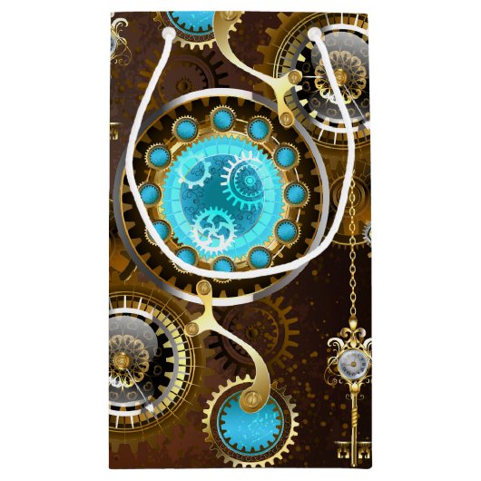 Petit Sac Cadeau Steampunk Rusty Background (Dos)