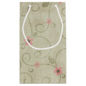 Petit Sac Cadeau Stick Girl Anniversaire Avec Vin Rouge (Dos)