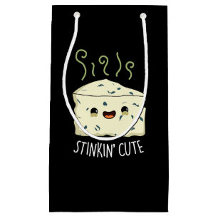Petit Sac Cadeau Stinkin Cute Funny Cheese Pun Dark BG