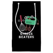 Petit Sac Cadeau Stress Beatters Funny Baking Whisk Pun Dark BG (Devant)