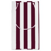 Petit Sac Cadeau Stripes Maroon Classique Personnalisées (Dos)