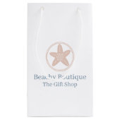 Petit Sac Cadeau Style Côtier Votre Logo Élégant Beach Business (Dos)