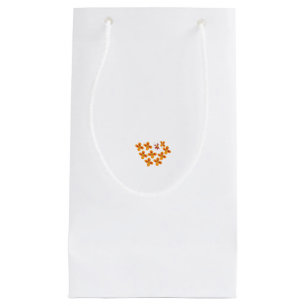 Petit Sac Cadeau Style Décoratif, Orange Mouillé, Rouge Cornell