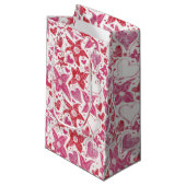 Petit Sac Cadeau Style Différent De Fleur & Coeurs Motif (Devant Angle)