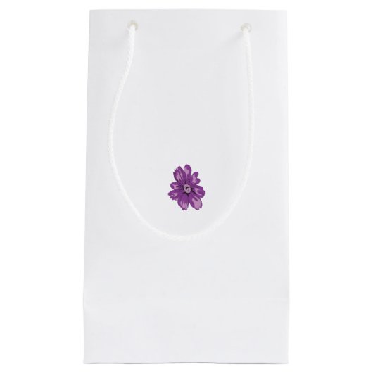 Petit Sac Cadeau Style Fille, Aubergine Légère, Cèdre Blanchi (Devant)