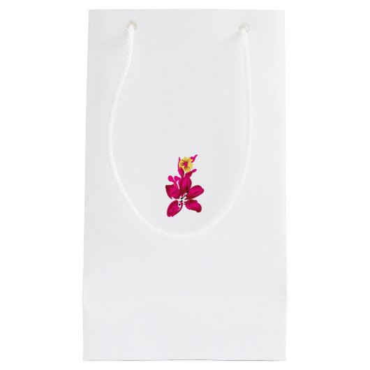 Petit Sac Cadeau Style floral, ArtyClick Crimson, Or léger (Devant)