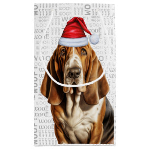 Petit Sac Cadeau Style Funny Basset Hound Lover Noël