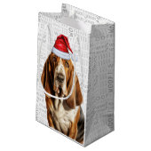 Petit Sac Cadeau Style Funny Basset Hound Lover Noël (Dos Angle)