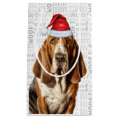 Petit Sac Cadeau Style Funny Basset Hound Lover Noël (Devant)