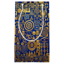 Style Klimt Bleu+Or Renaissance Égyptienne