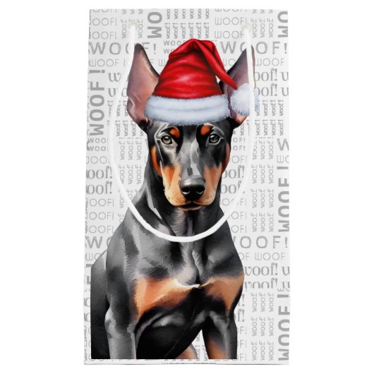 Petit Sac Cadeau Stylish and Funny Doberman Lover Christmas (Devant)