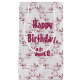 Petit Sac Cadeau Succursale en fleurs de cerisier (Devant)