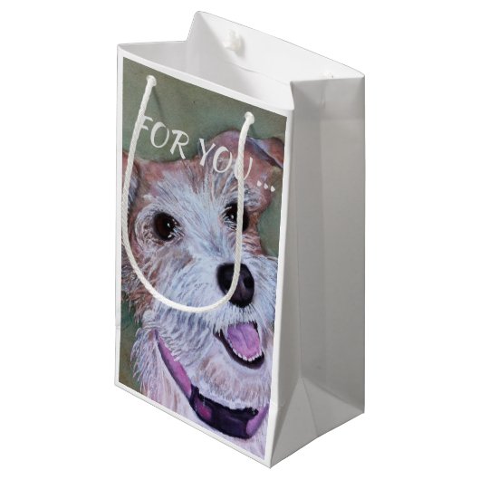 PETIT SAC CADEAU SUCRE JACK RUSSELL (Devant Angle)