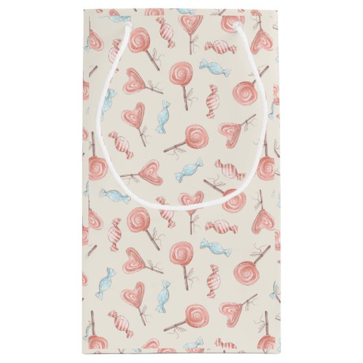 Petit Sac Cadeau Sucré Joli bonbon rose Lollipops mignonne (Dos)