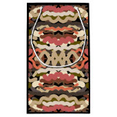 Petit Sac Cadeau Sud-Ouest Squiggly Laid Terre Tone Abstrait (Dos)