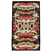 Petit Sac Cadeau Sud-Ouest Squiggly Laid Terre Tone Abstrait (Devant)