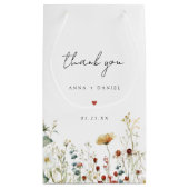 Petit Sac Cadeau Summer Wildflower Field Wedding (Dos)