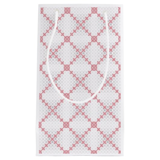 Petit Sac Cadeau SUN traditionnel letton motif géométrique II (Devant)