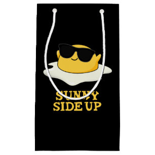 Petit Sac Cadeau Sunny Side Up Funny Fried Egg Pun Dark BG