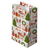 Petit Sac Cadeau Super Hippie Retro Joyeux Noël Père Noël Funny (Dos Angle)