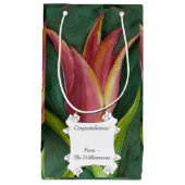 Petit Sac Cadeau Superbe Tulipe rouge (Devant)