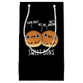 Petit Sac Cadeau Sweet Buns Funny Baking Pun Dark BG (Devant)