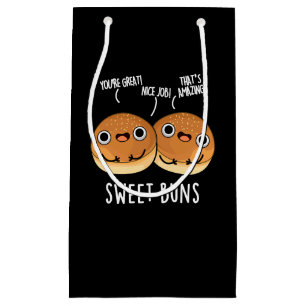 Petit Sac Cadeau Sweet Buns Funny Baking Pun Dark BG