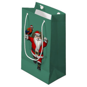 Petit Sac Cadeau Sweet Santa Claus aime Macaws Parrots