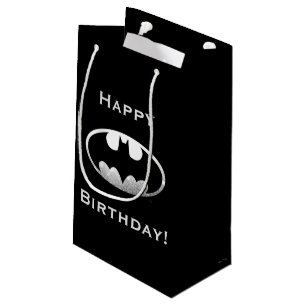 Petit Sac Cadeau Symbole Batman Logo Grainé