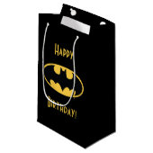Petit Sac Cadeau Symbole Batman | Logo ovale (Devant Angle)