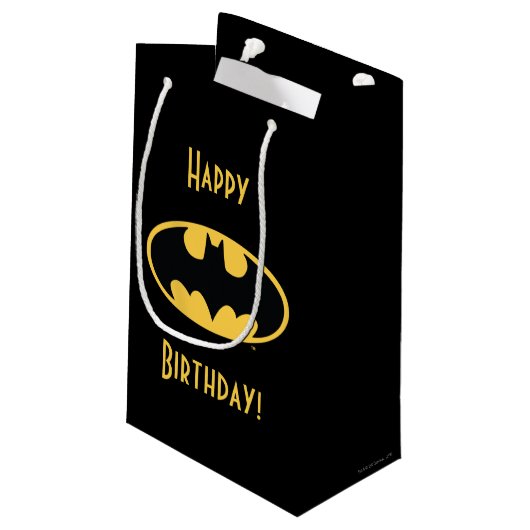 Petit Sac Cadeau Symbole Batman | Logo ovale (Dos Angle)