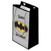 Petit Sac Cadeau Symbole Batman | Logo Ovale (Devant Angle)