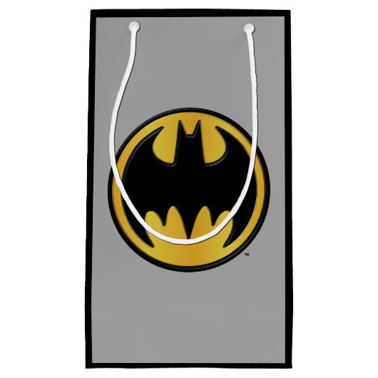 Petit Sac Cadeau Symbole Batman | Logo rond classique (Devant)