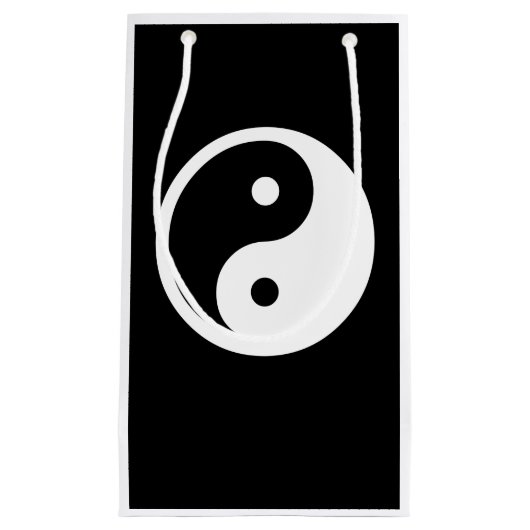 Petit Sac Cadeau Symbole Yin Yang - tatouage solide design 2 (Devant)