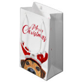 Petit Sac Cadeau Sympa Christmas Chien Reindeer Antler Headband (Devant Angle)